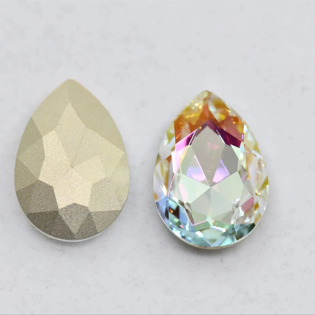 8 pcs 20x30 teardrop k9 rainbow  Glass Stone Faceted Glass Jewels Accessories Point Back