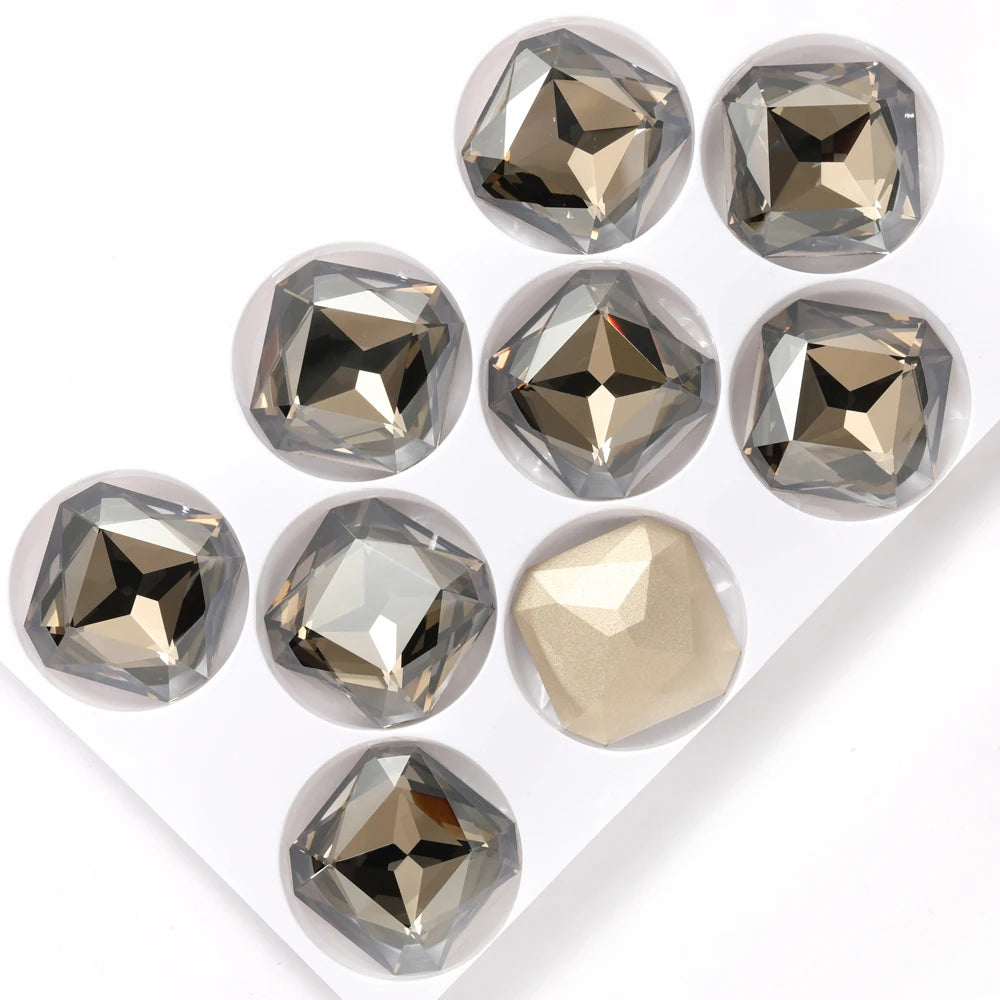 23x23mm 18mm  Square Octagon Rhinestones  Glass Stones Glitter Crystal Strass  Rhinestones Loose Stones