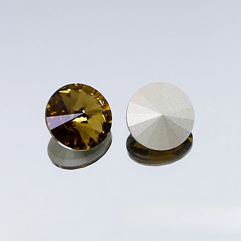 K9 18mm rivoli glass crystal pointback beads jewels making