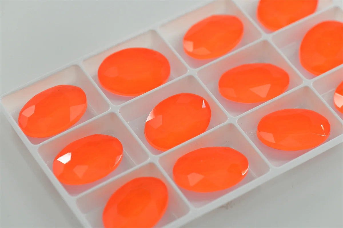 Neon orange Rhinestones Crystals Strass Applique Shiny Stone Decor for Crafts Accessories
