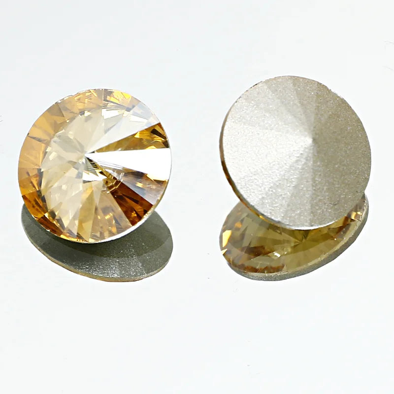 K9 18mm rivoli glass crystal pointback beads jewels making