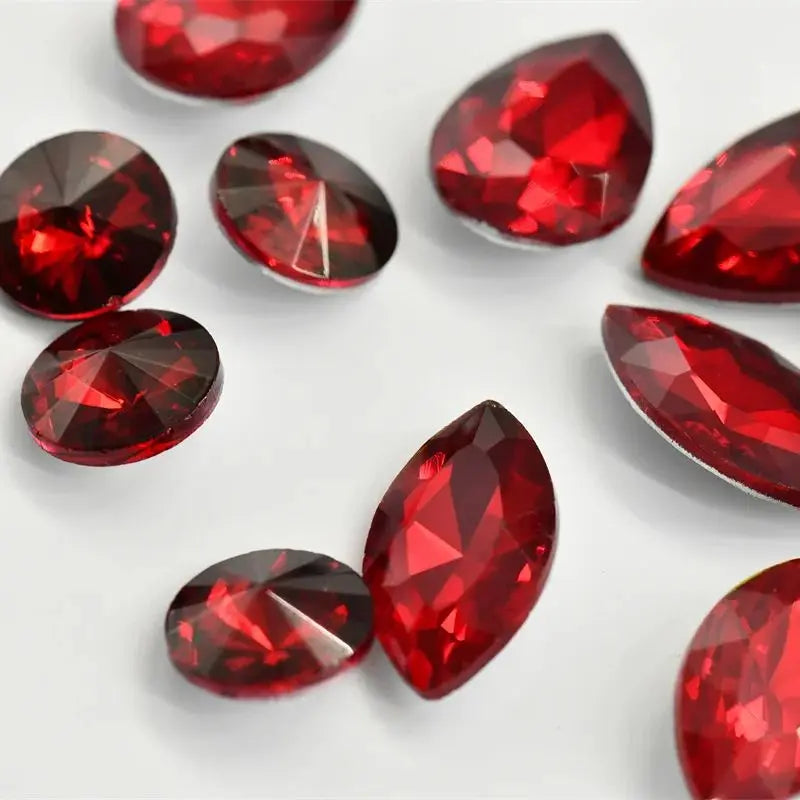 Dark Siam Glass Crystal Rhinestones  Beads for DIY Jewelry Crafting
