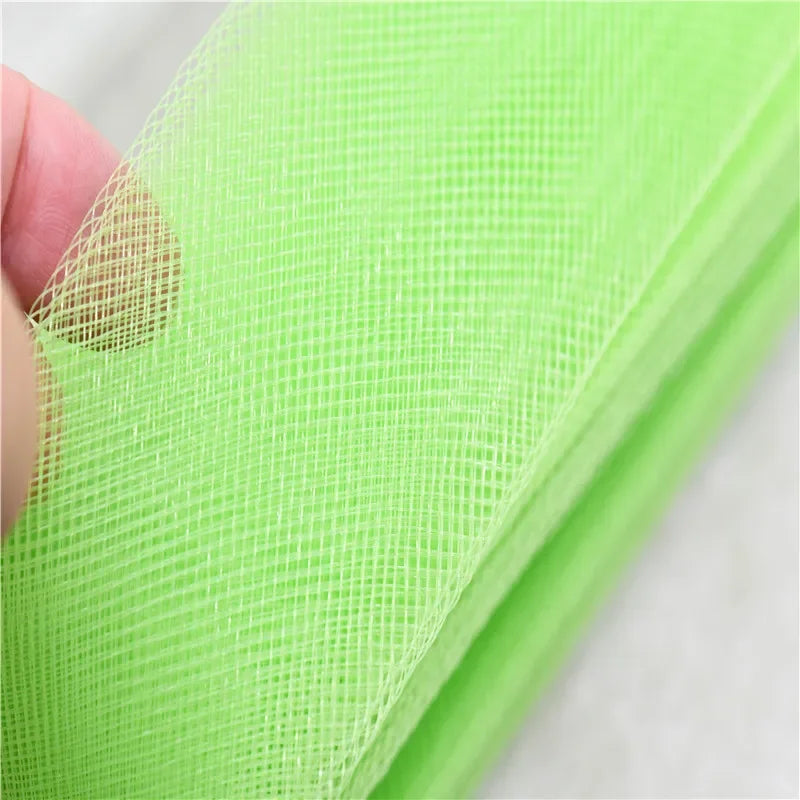 5cm 7.5cm plyester Mesh Ribbon Hard Stiff Flat Plain Crinolines Horsehair Fabric Multiple Widths  Hat And Skirt Making
