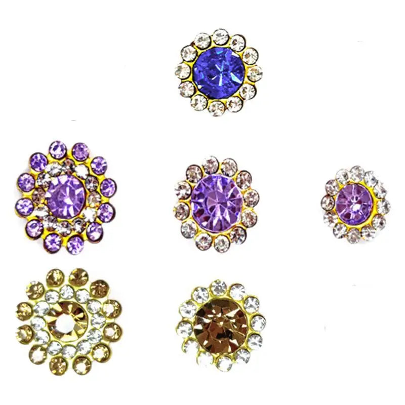 100pcs mixed size Sew-On Rhinestones Glitter for DIY Crafts Clothing Decoration Sparkling Bling round Shape Stones