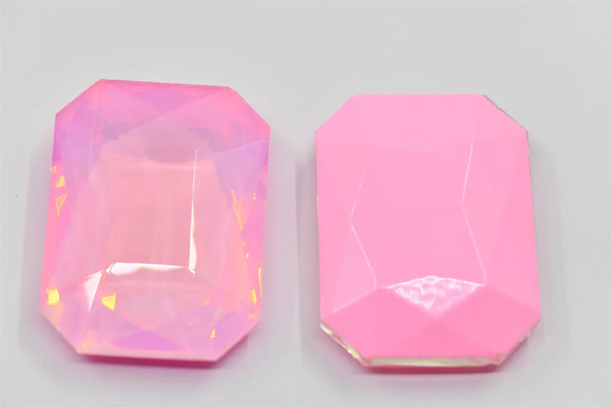 30mm x 40mm jelly Glass Rhinestones decorative stones for Jewels Making large szie Rectangle