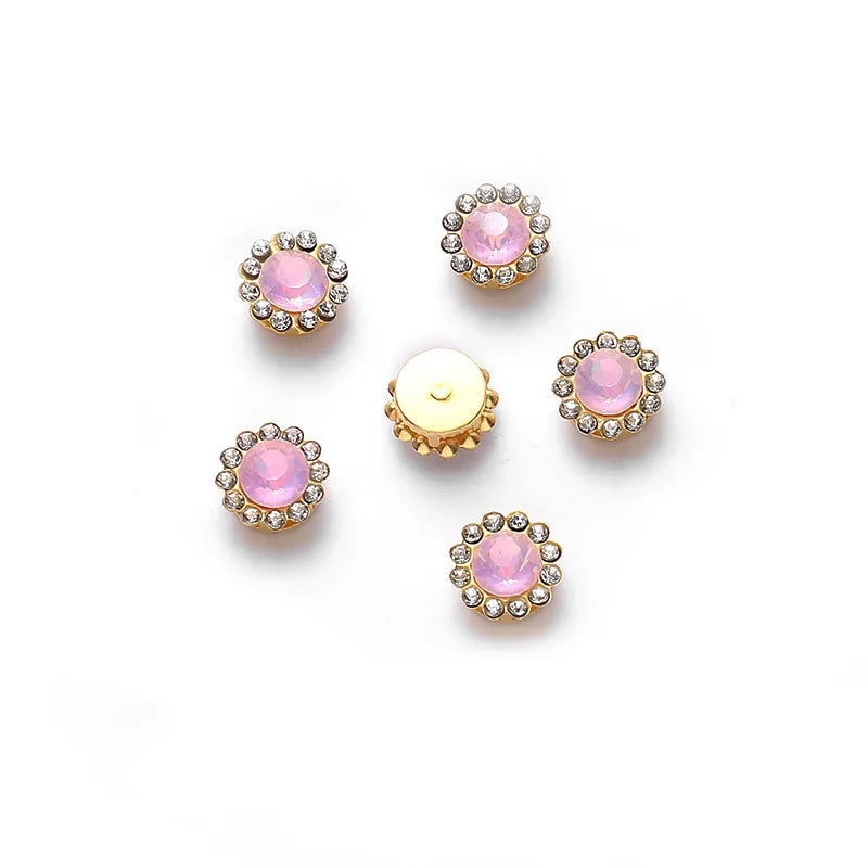 12mm Round glass bead double-layer hand-sewn bead garment accessories footwear hats wedding dresses DIY handmade jewelry