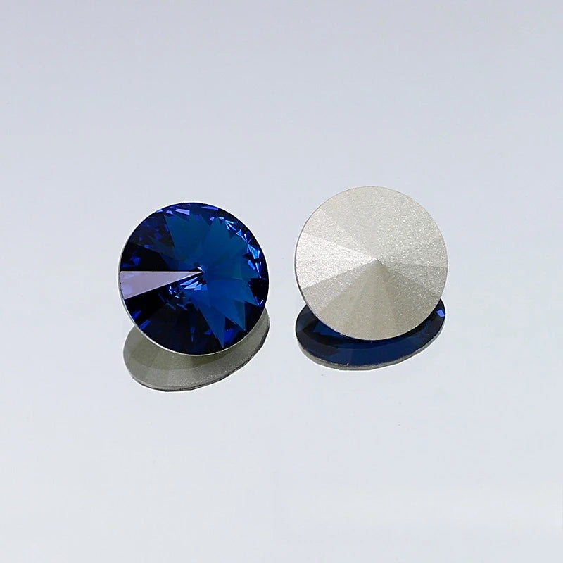 K9 18mm rivoli glass crystal pointback beads jewels making