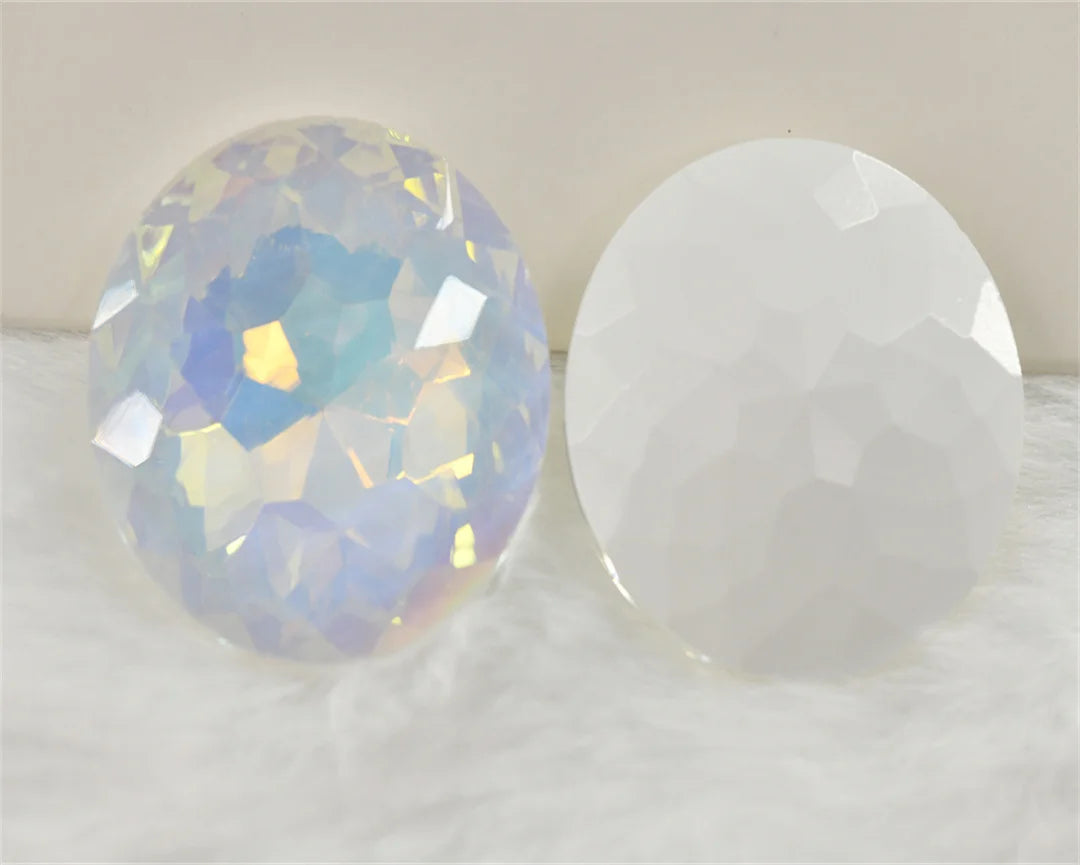 high quality 35mm Big rhinestones jelly Crystal  Round Glass stones  Jewels Making large beads for  wedding Decoration
