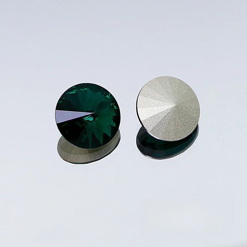 K9 18mm rivoli glass crystal pointback beads jewels making