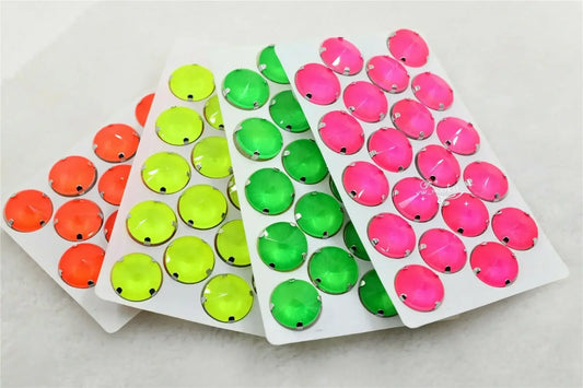 12mm 18mm neon color Rivoli  Stones Glass Crysta with  claw sets  For queens dress  Accessory sew on  Rhinestones  soldering