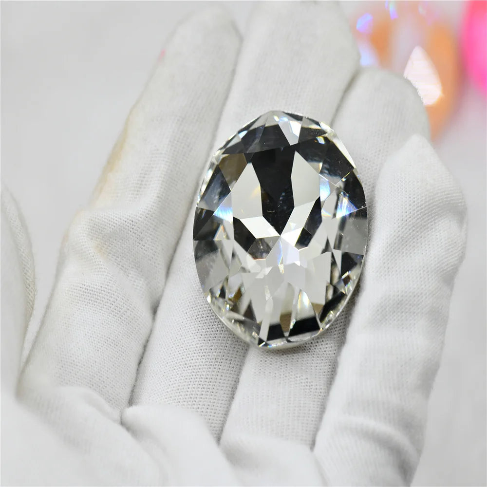 35mm 27mm k9 Big rhinestones Crystal  Round Glass stones  Jewels Making large beads for  wedding Decoration