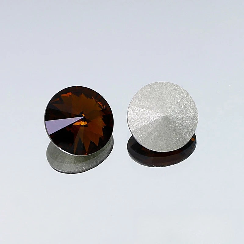 K9 18mm rivoli glass crystal pointback beads jewels making