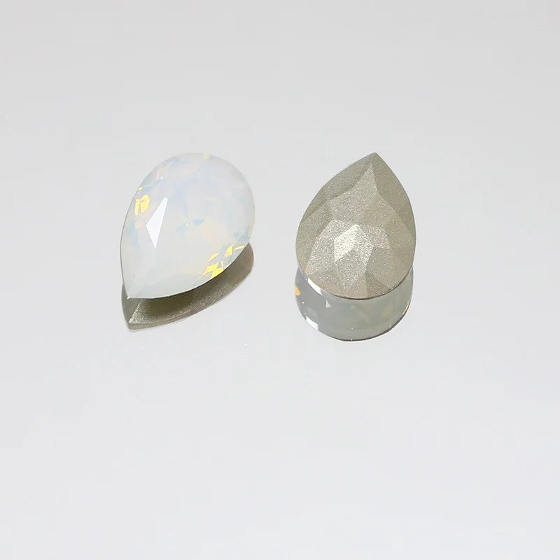 K9 30x40mm teardrop Glass Rhinestones High Quality Pointback Loose Glass Crystal Glue on Garment Crafts