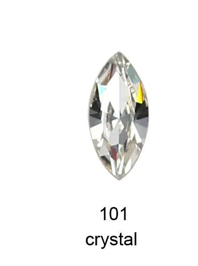 20pcs Navette Crystal Pointed Back Rhinestones All Size K9 Glass 3D Fancy Stones Nailart Diamond For Jewelry DIY 3017