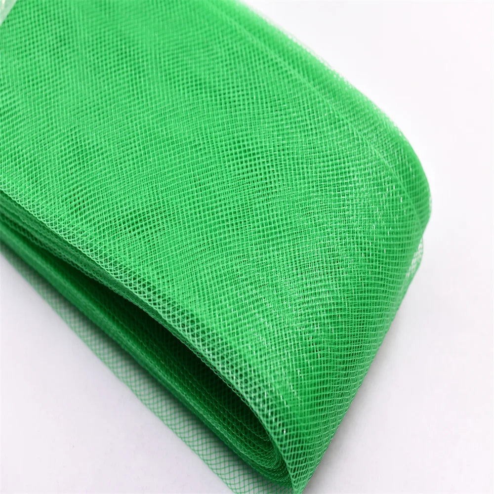5cm 7.5cm plyester Mesh Ribbon Hard Stiff Flat Plain Crinolines Horsehair Fabric Multiple Widths  Hat And Skirt Making
