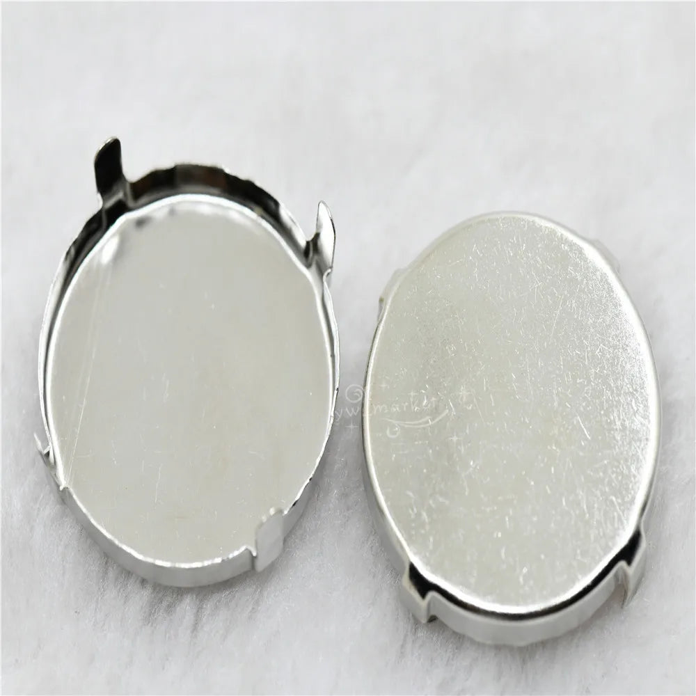 NO Holes Strong Claw Setting  for Jewels Soldering  Teardrop oval navett round