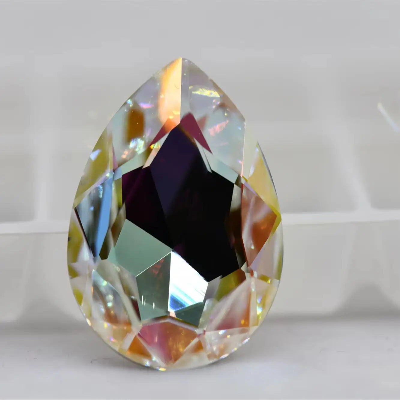 8 pcs 20x30 teardrop k9 rainbow  Glass Stone Faceted Glass Jewels Accessories Point Back