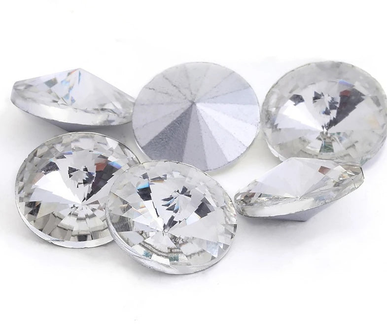 Wholesale Crystal clear Rhinestones DIY Beads Glass Pointback Stones for Jewelry Making And Home Decoration all size