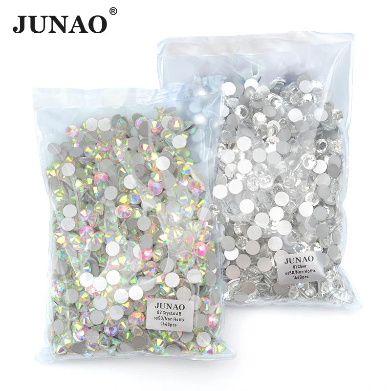 100Gross SS3 SS4 SS5 SS6 SS16 SS20 SS30 SS40 SS50 Large Size Clear Crystal Glass AB Rhinestones Flatback Non Hotfix Strass