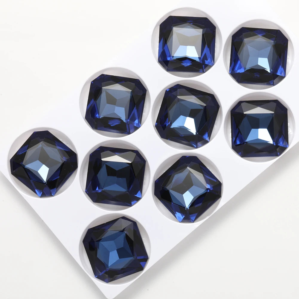 23x23mm 18mm  Square Octagon Rhinestones  Glass Stones Glitter Crystal Strass  Rhinestones Loose Stones