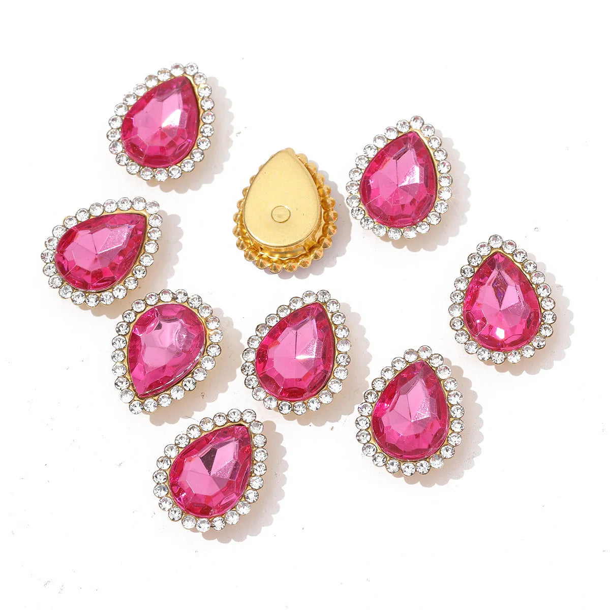 Sunflower Sewing Claw Rhinestones Crystals Glass Beads Buttons Stones  Clothes Sewing Accessories de costura novedosos