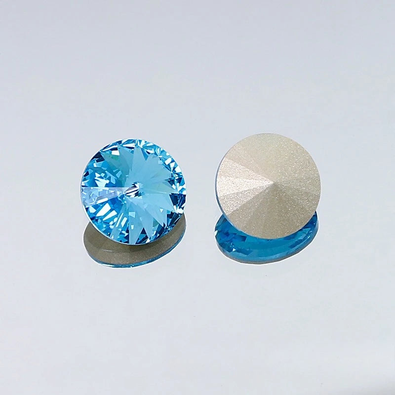 K9 18mm rivoli glass crystal pointback beads jewels making