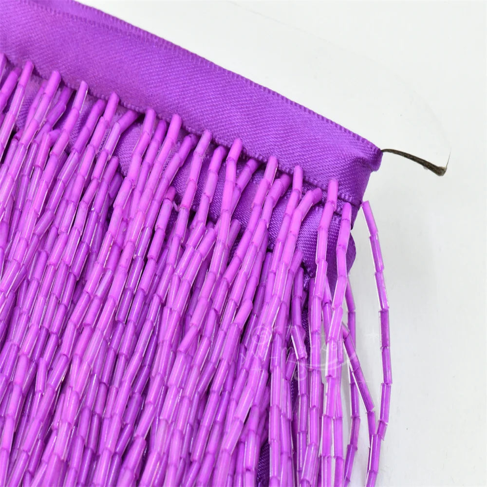 5 Yards 15cm Beaded Tassel Fringe Handmade Trimming for Costumes Dresses Crafts Sew on Decorative Edge