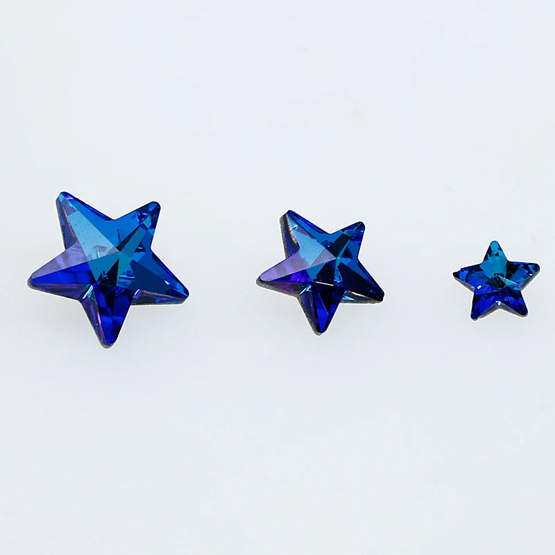 Star Shape  8x8mm Strass Diamond K9 Crystal Rhinestone Glitter Fancy Stone Glass Gems Applique For Nailart Shoes