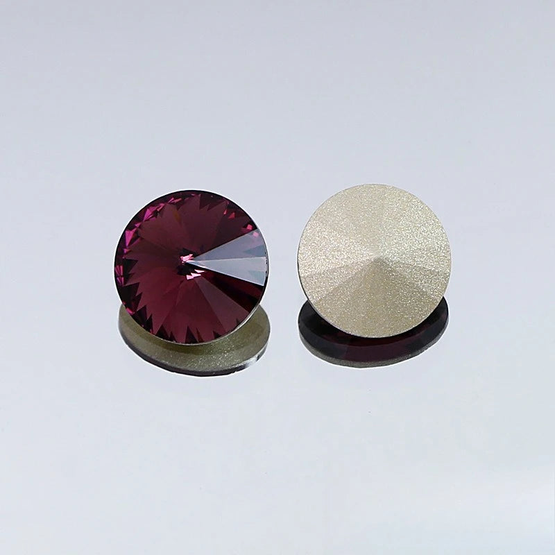 K9 18mm rivoli glass crystal pointback beads jewels making
