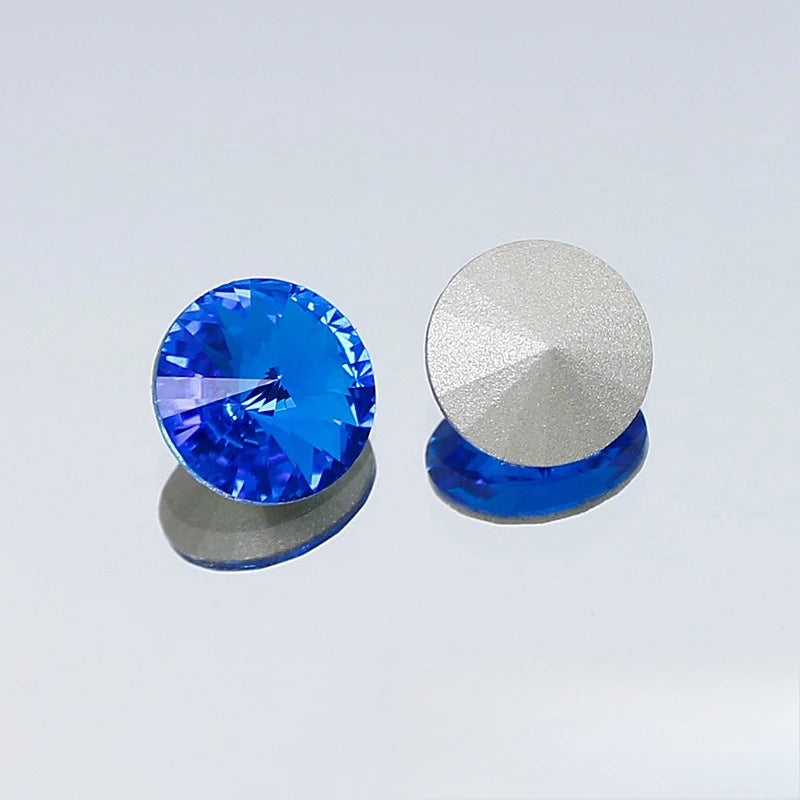 K9 18mm rivoli glass crystal pointback beads jewels making
