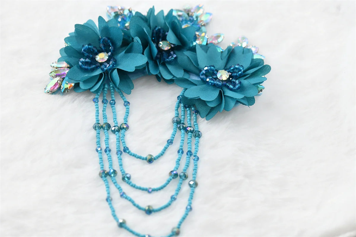 1 pcs fringe rhinetones Brooch Pin Corsage Collection  Perfect for Dancing  Celebration clothes crafts