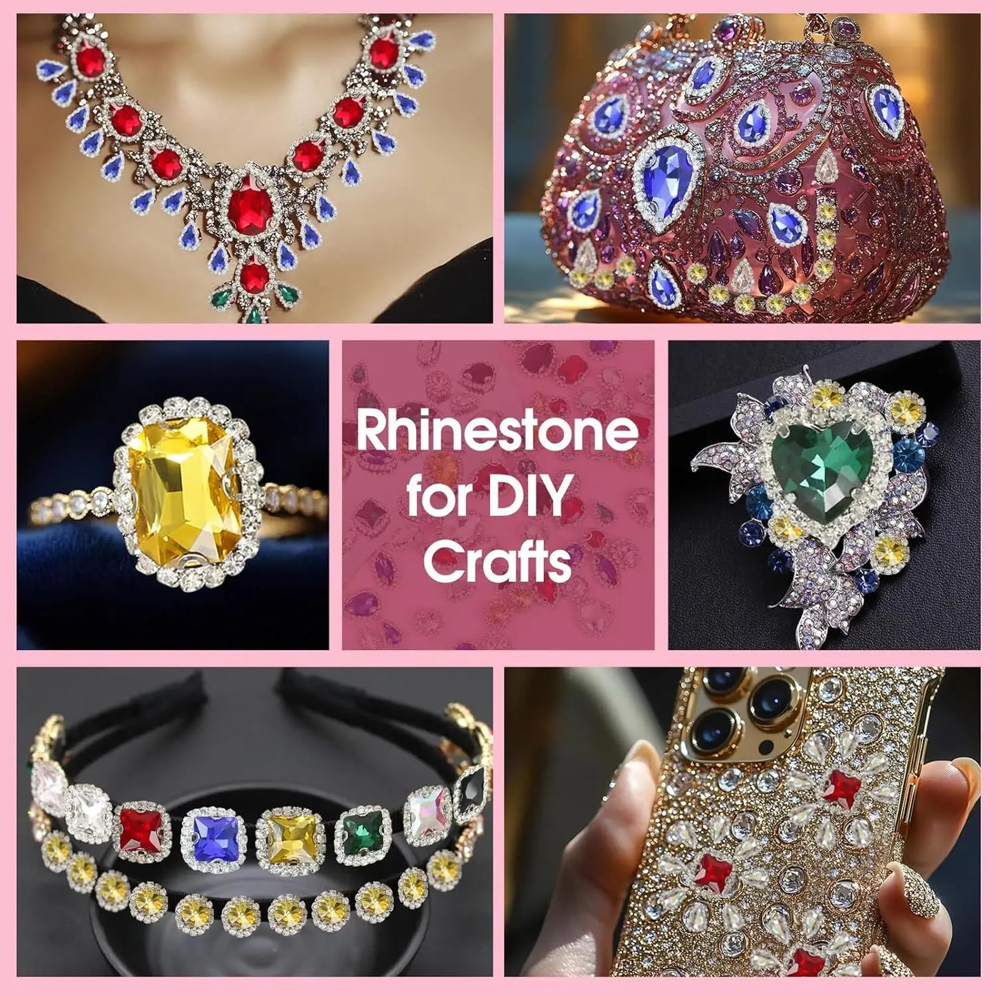 New 50pcs Glitter Rhinestone Sew on Claw Buckle Crystal DIY Craft Wedding Accessories white k claw
