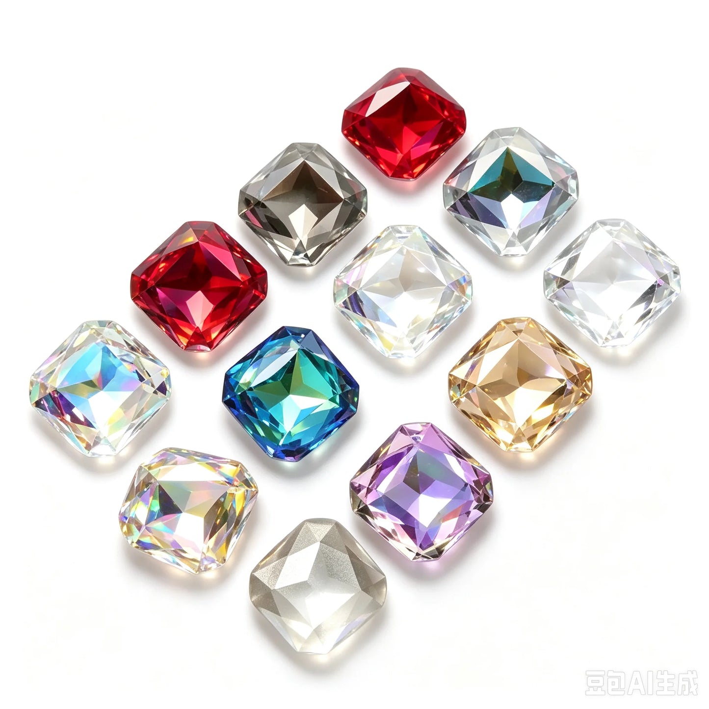 23x23mm 18mm  Square Octagon Rhinestones  Glass Stones Glitter Crystal Strass  Rhinestones Loose Stones