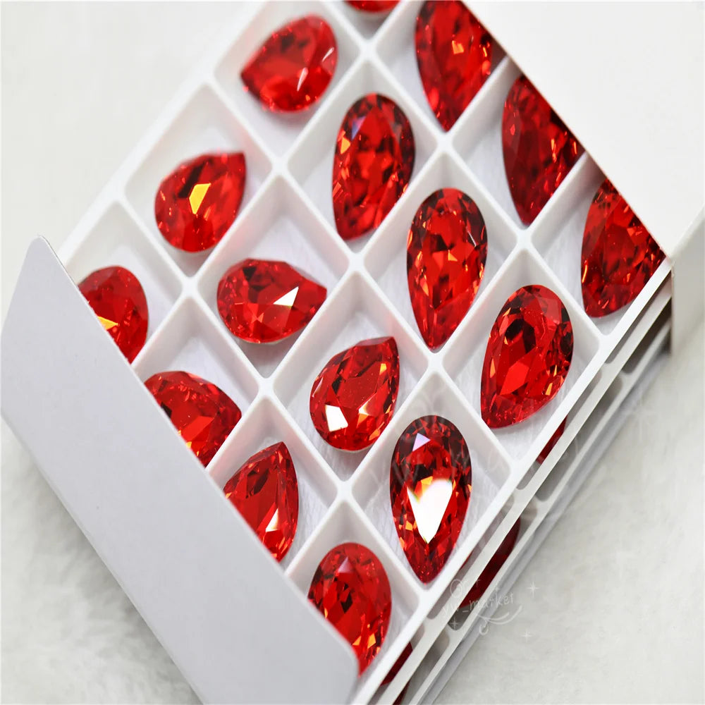 k9 light red glass crystal  beads  rhinestones for  jewels making dress clothing  decoration  crafts Accessories