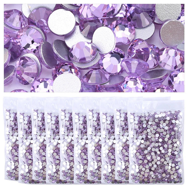 Wholesale in Bulk Rhinestones for Clothes DIY flat back Diamond Nail Rhinestone Decorations Crystals AB Glitter Face Art Stone