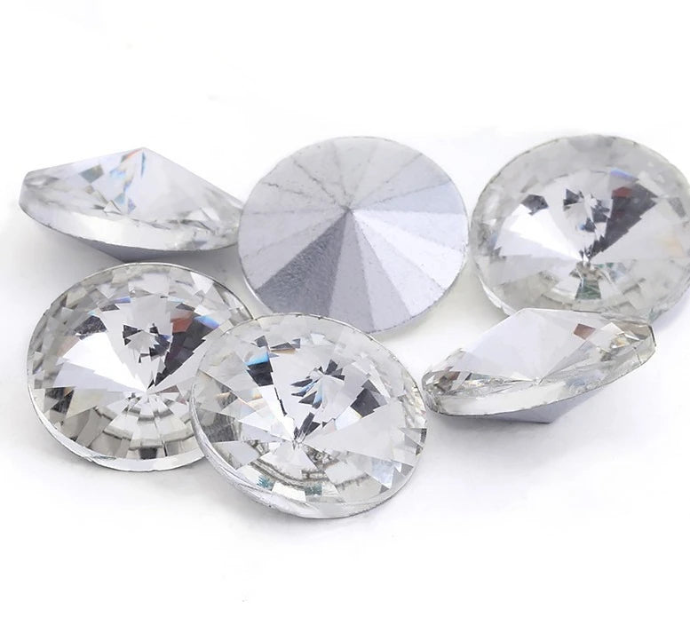 Wholesale Crystal clear Rhinestones DIY Beads Glass Pointback Stones for Jewelry Making And Home Decoration all size