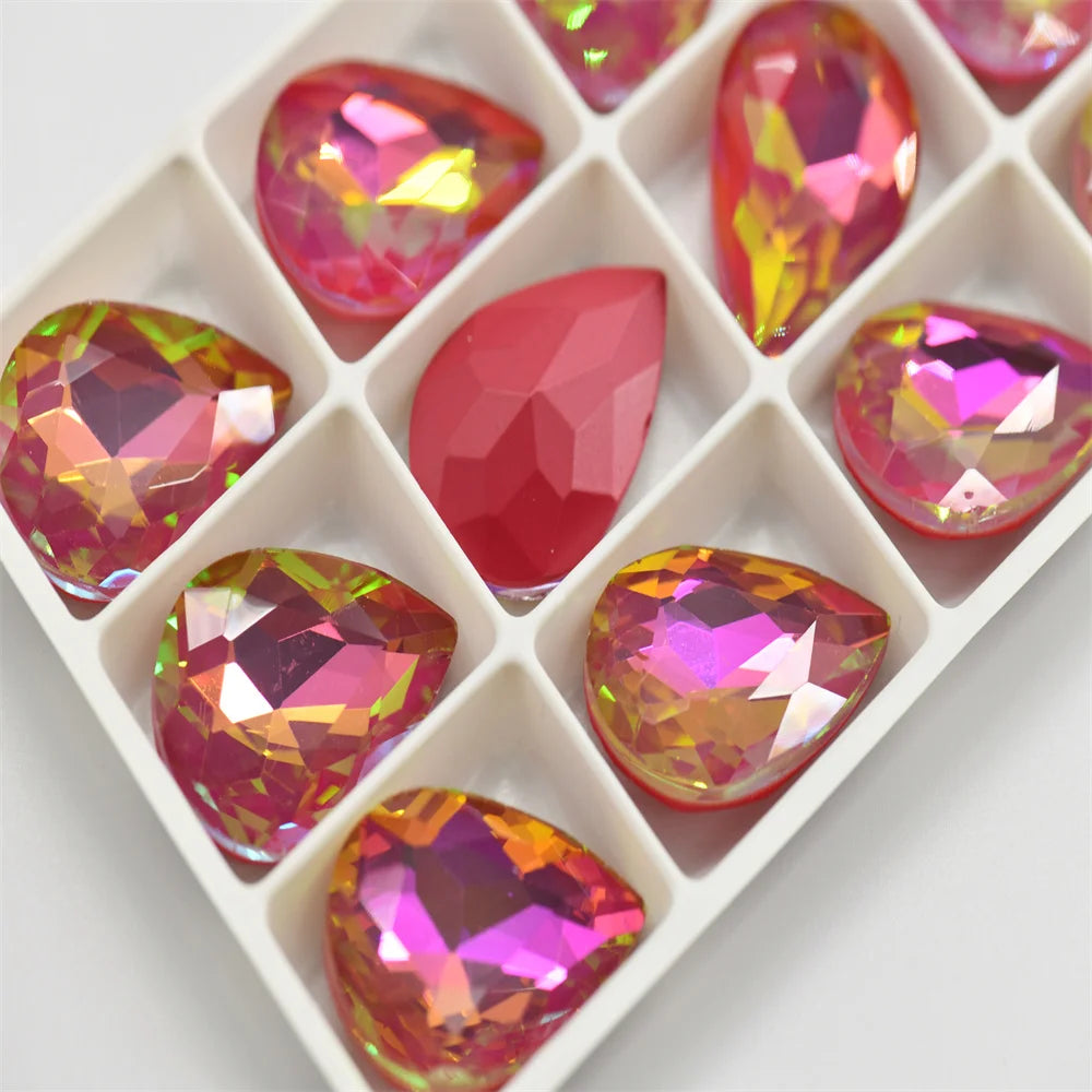 Jelly Red Mocha AB Rhinestones Stones And Crystals for Needlework  Jewels for Crafting
