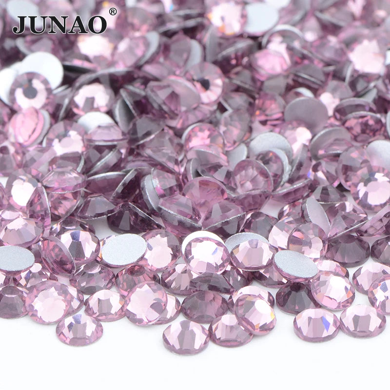 Bulk SS3 4 5 6 8 10 12 16 20 30 Dark Saim Glass Crystal Rhinestones Flat Back Gems Non Hotfix Strass Diamond for Clothes