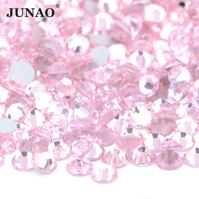 Bulk SS3 4 5 6 8 10 12 16 20 30 Dark Saim Glass Crystal Rhinestones Flat Back Gems Non Hotfix Strass Diamond for Clothes