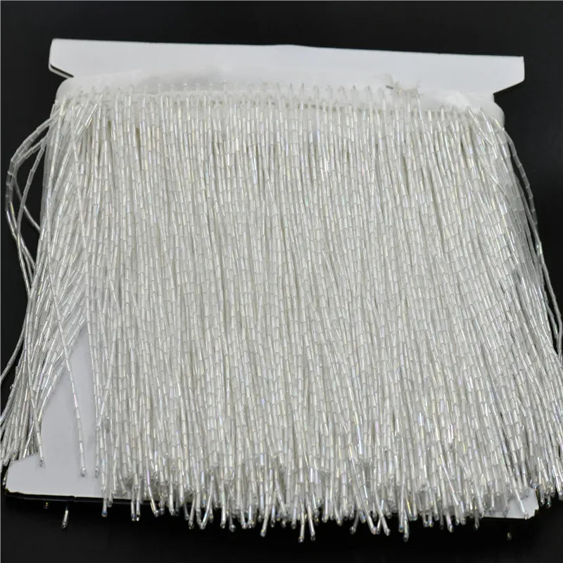 5 Yards 15cm Beaded Tassel Fringe Handmade Trimming for Costumes Dresses Crafts Sew on Decorative Edge
