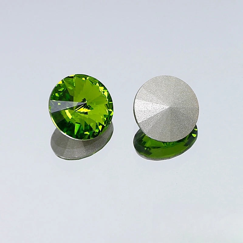 K9 18mm rivoli glass crystal pointback beads jewels making