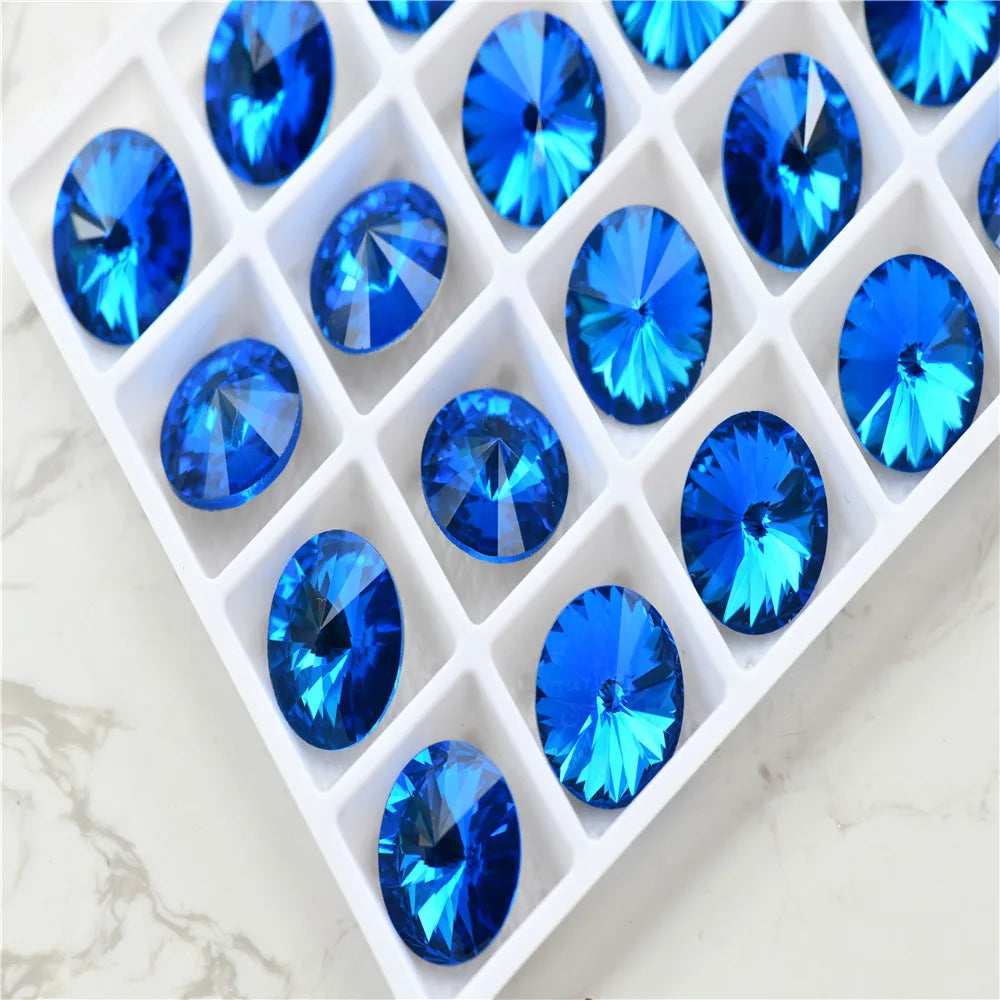 STRASS CRYSTAL k9 Rivoli crystal stones to make crafts  glitter glue for glass rhinestones Applique Jewelry Decoration