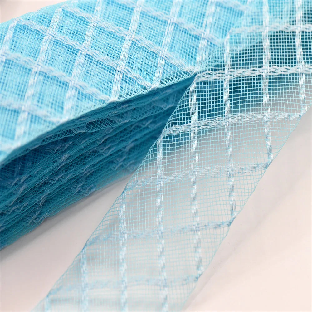 4.5cm 8cm Plaid cotton thread Soft Polyester Horsehair Crinolin crafts Boning Sewing Wedding Dress Dance DIY Accessories