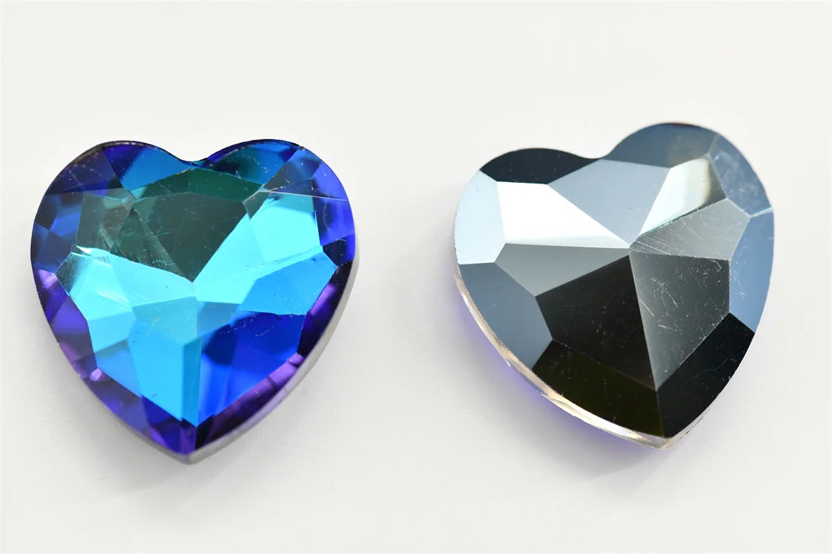 Blue Light Glass Crystal Rhinestones Beads for DIY Jewelry Crafting Sparkling Gemstones