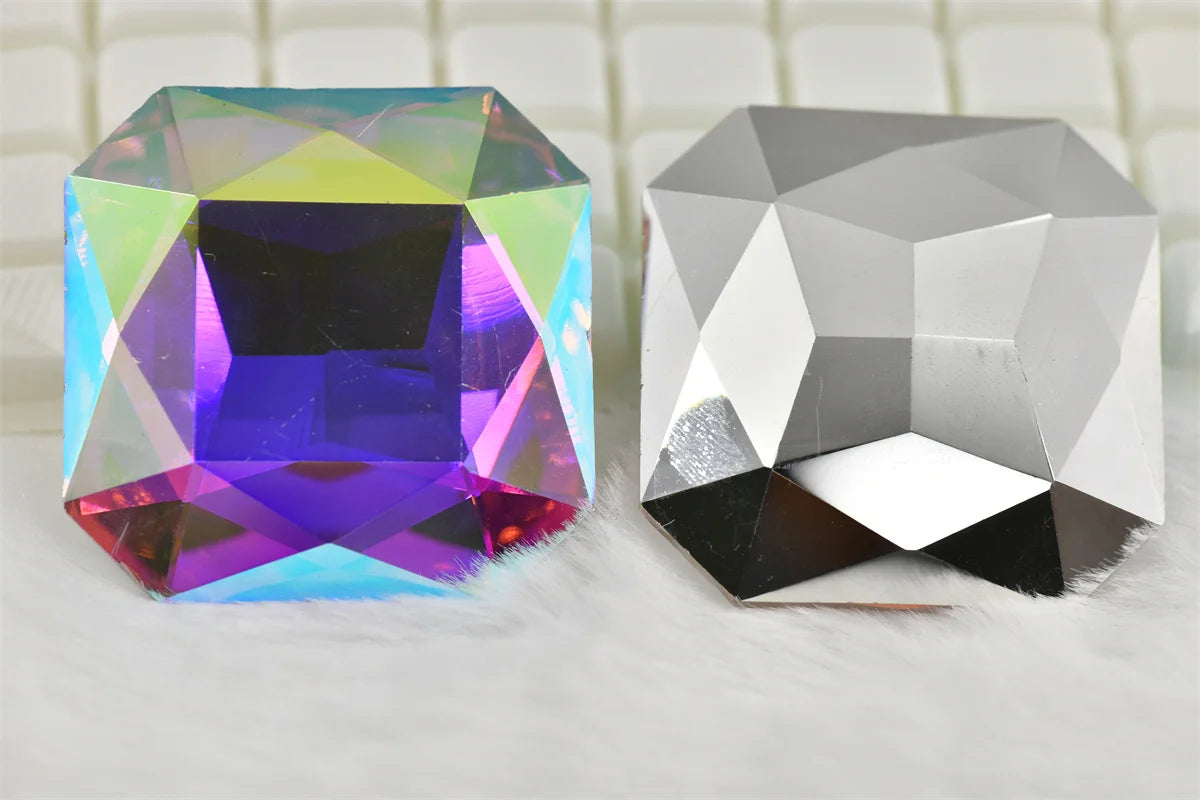 2pcs 45mm large stones Crystal  square Glass  big size Rhinestones Jewels Making  fancy stones for diy
