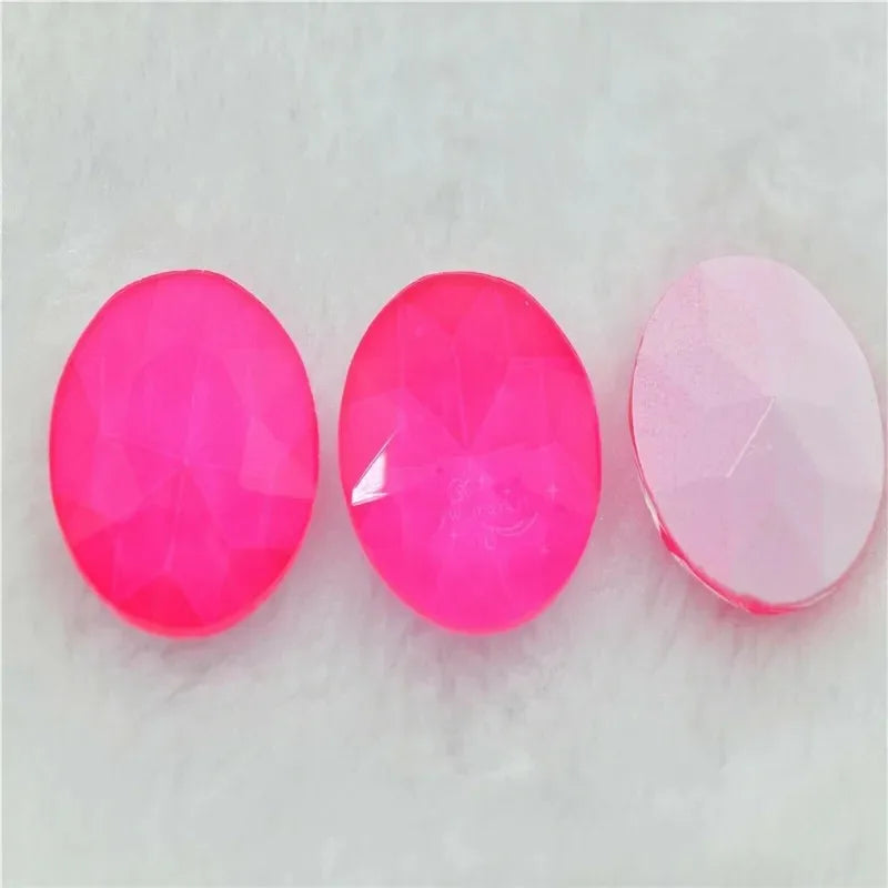 Neon Pink Rhinestones Crystals Strass Applique Shiny Stone Decor for Crafts Accessories