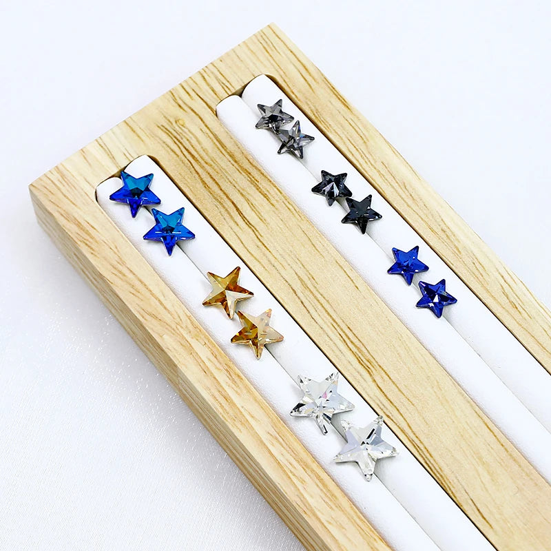 Star Shape  8x8mm Strass Diamond K9 Crystal Rhinestone Glitter Fancy Stone Glass Gems Applique For Nailart Shoes