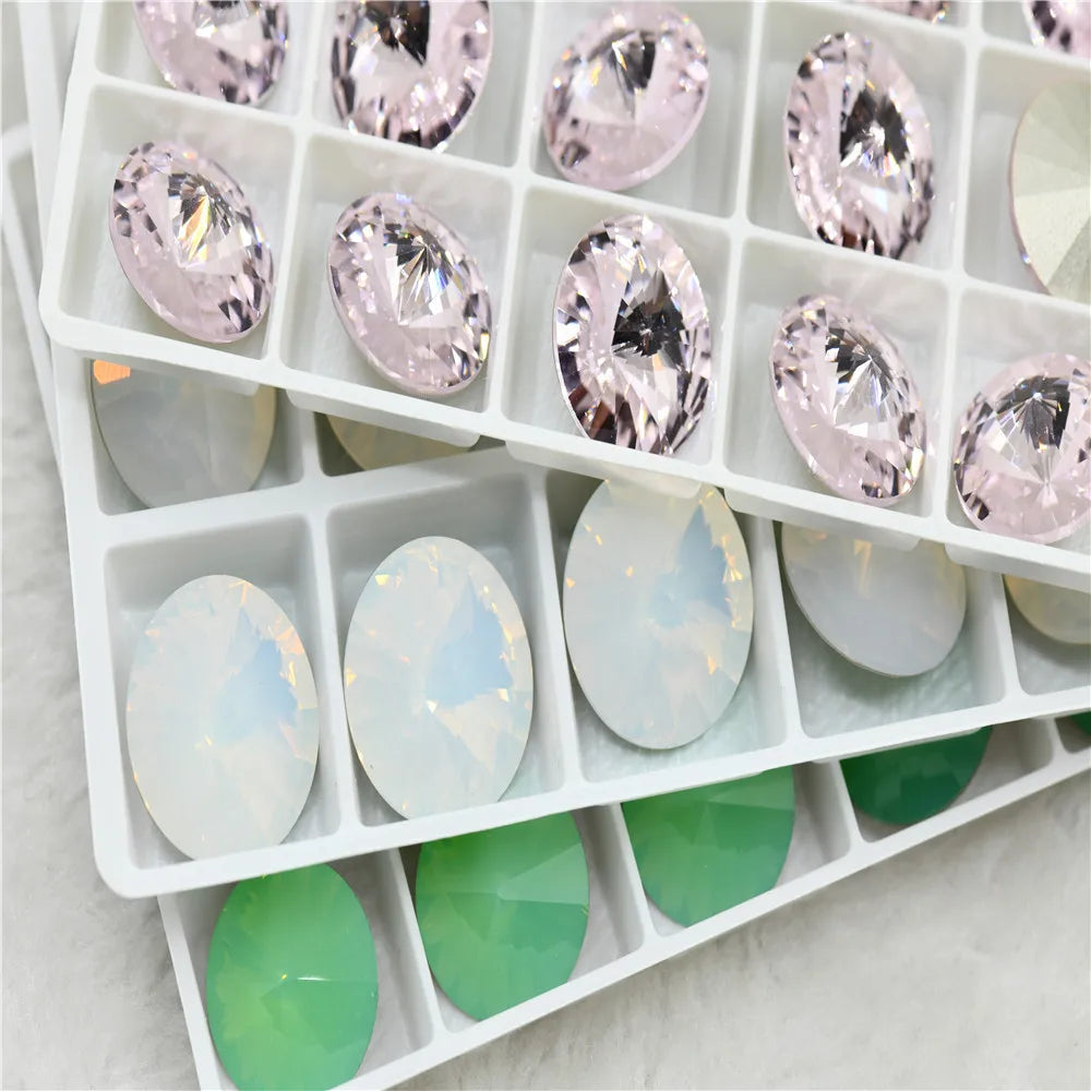 STRASS CRYSTAL k9 Rivoli crystal stones to make crafts  glitter glue for glass rhinestones Applique Jewelry Decoration