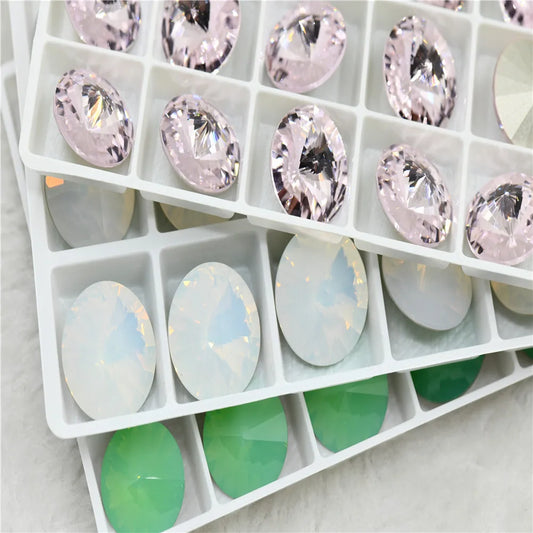 STRASS CRYSTAL k9 Rivoli crystal stones to make crafts  glitter glue for glass rhinestones Applique Jewelry Decoration