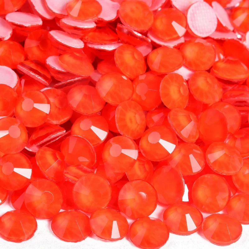 Glass Hotfix Rhinestones Neon Diamond Art Rhinestone Jewelery Crystals For Clothes Nails Sequins Crafts Materials
